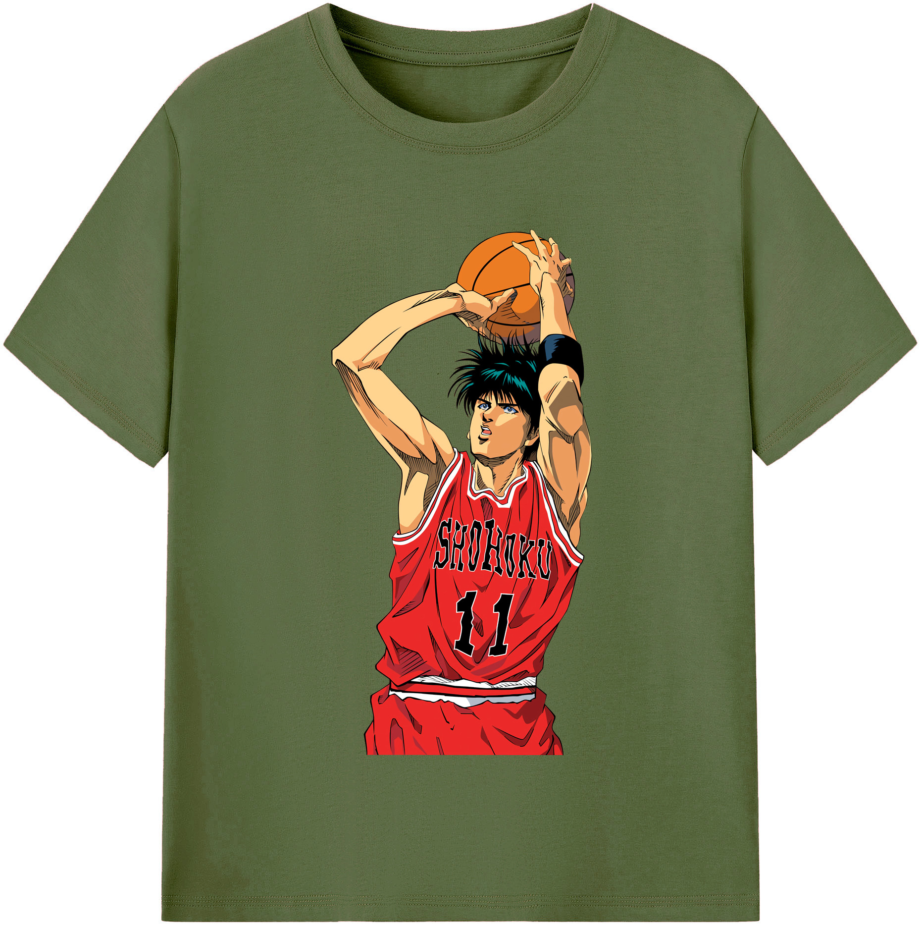SLAM DUNK／スラムダンク 綿100％半袖Tシャツ（フロントプリント）